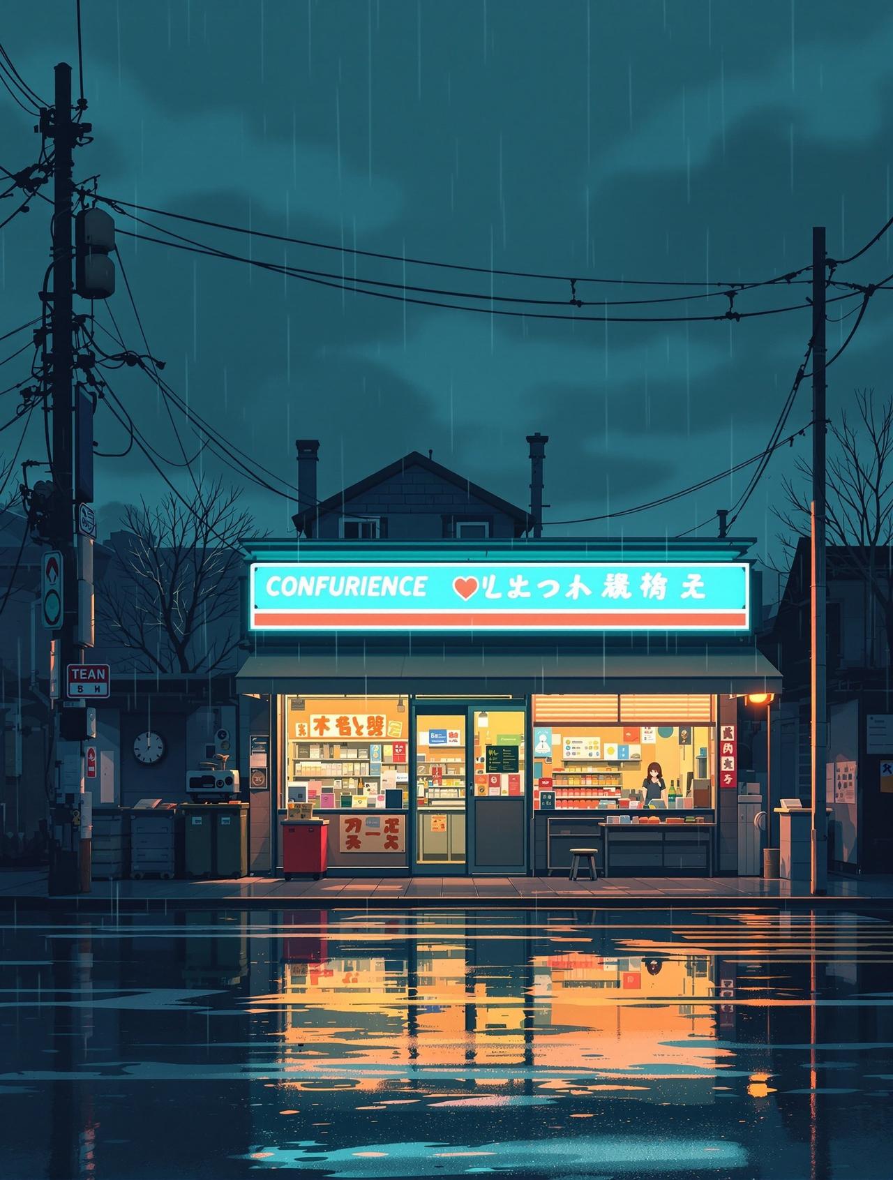 ai成人 雨天和便利店 - 治愈日常动漫短剧